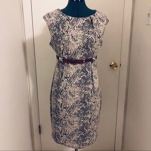 Black and Cream Sheath Dress